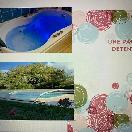 Holiday home 3 Etoiles Les Gourlines Avec Balneo, Veranda, Piscine Et Garage Avermes
